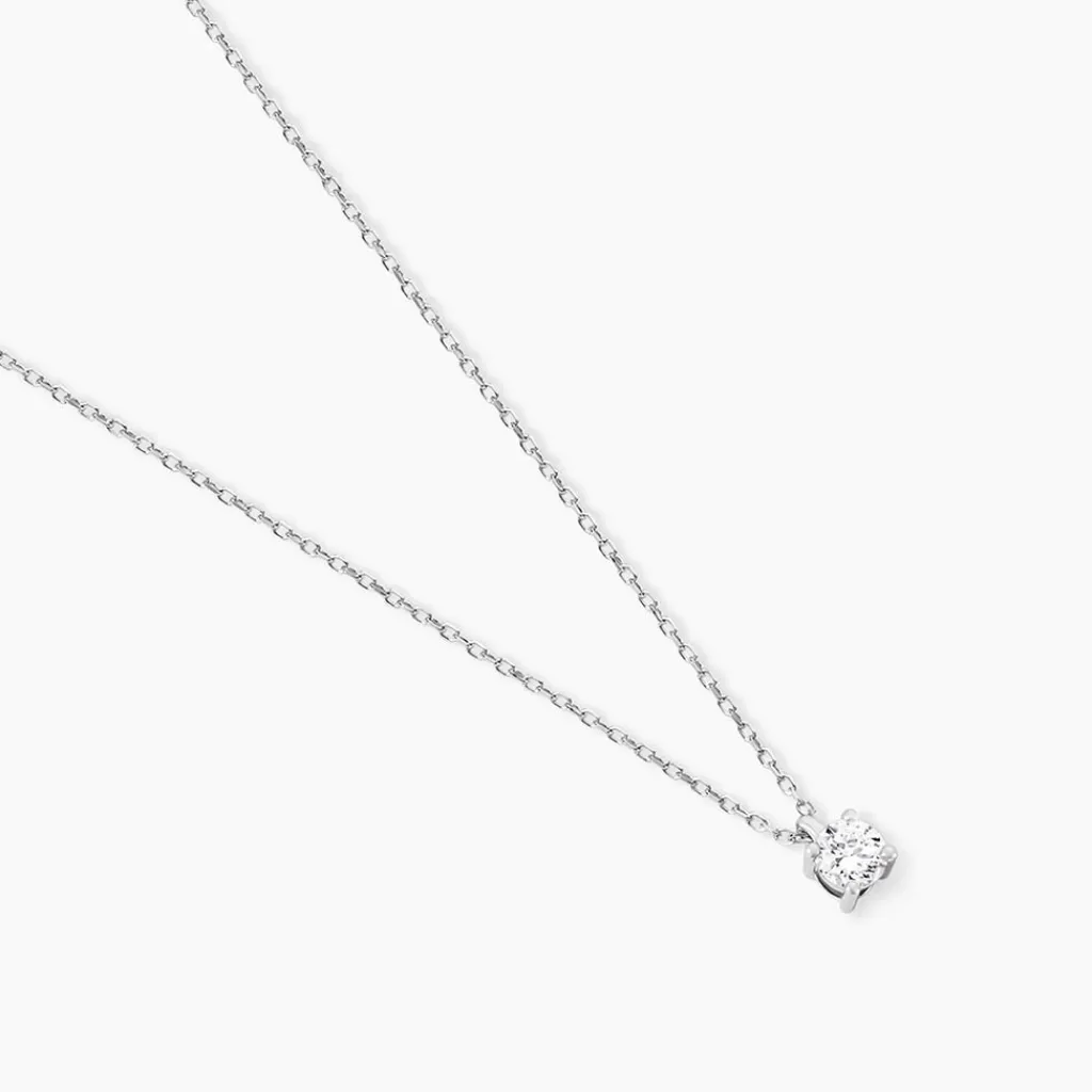 Histoire d'Or Collier Elfa Or Blanc Diamant Best
