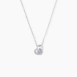 Histoire d'Or Collier Eliana Or Blanc Amethyste Et Oxyde De Zirconium or blanc amethyste violette Sale