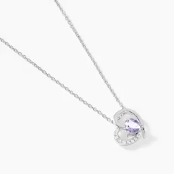 Histoire d'Or Collier Eliana Or Blanc Amethyste Et Oxyde De Zirconium or blanc amethyste violette Sale