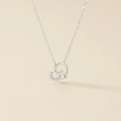 Histoire d'Or Collier Eliana Or Blanc Topaze Et Oxyde De Zirconium or blanc topaze bleue Clearance