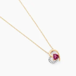 Histoire d'Or Collier Eliana Or Jaune Rhodolite Oxyde De Zirconium or jaune rhodolite grenat Outlet