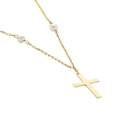 Histoire d'Or Collier Elsabeth Or Jaune Perle De Culture New