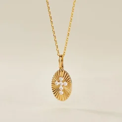 Histoire d'Or Collier Embrasement Plaqué Or Jaune Oxyde De Zirconium Outlet