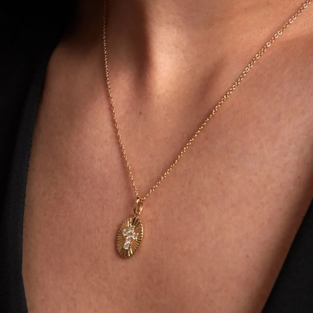 Histoire d'Or Collier Embrasement Plaqué Or Jaune Oxyde De Zirconium Outlet