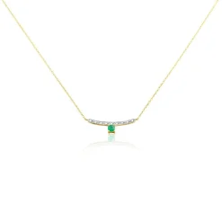 Histoire d'Or Collier Emeald Is The New Black Or Jaune Emeraude Diamant New