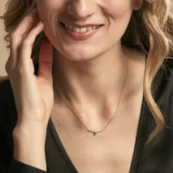 Histoire d'Or Collier Emeald Is The New Black Or Jaune Emeraude Diamant New