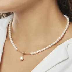 Histoire d'Or Collier Emma-lisa Or Jaune Perle De Culture Hot