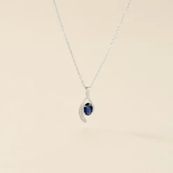 Histoire d'Or Collier Emotion Diamant or blanc saphir Clearance