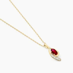 Histoire d'Or Collier Emotion Diamant or jaune rubis Best
