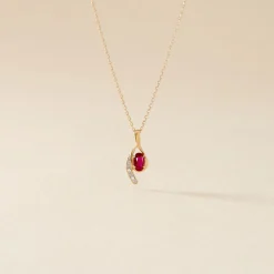 Histoire d'Or Collier Emotion Diamant or jaune rubis Best