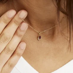 Histoire d'Or Collier Emotion Diamant or jaune rubis Best