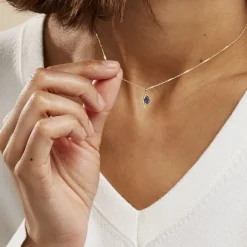 Histoire d'Or Collier Emotion Diamant or jaune saphir Online