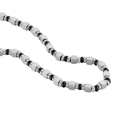 Histoire d'Or Collier Ephrem Acier Bicolore New