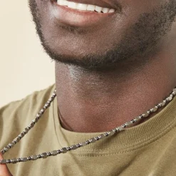 Histoire d'Or Collier Ephrem Acier Bicolore New