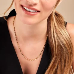 Histoire d'Or Collier Eva Acier Jaune New