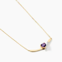 Histoire d'Or Collier Eva Or Jaune Amethyste Et Oxyde De Zirconium or jaune amethyste violette Hot