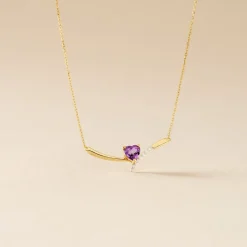 Histoire d'Or Collier Eva Or Jaune Amethyste Et Oxyde De Zirconium or jaune amethyste violette Hot