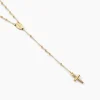 Histoire d'Or Collier Evelina Croix Maille Boule Or Jaune Discount