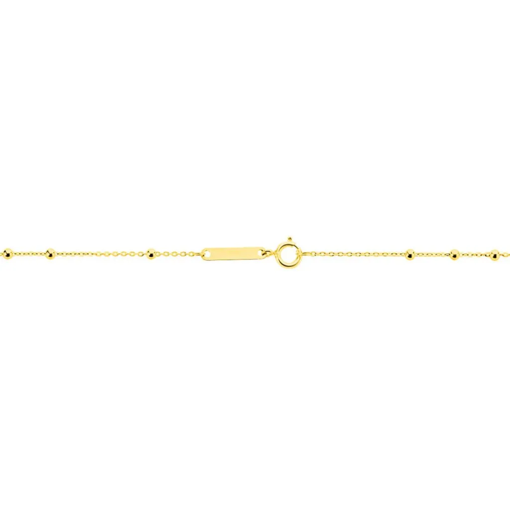 Histoire d'Or Collier Evelina Croix Maille Boule Or Jaune Discount
