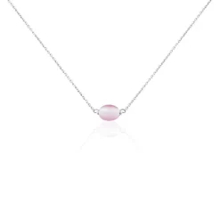 Histoire d'Or Collier Evren Argent Blanc Quartz Rose Sale