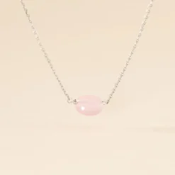 Histoire d'Or Collier Evren Argent Blanc Quartz Rose Sale