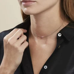 Histoire d'Or Collier Evren Argent Blanc Quartz Rose Sale