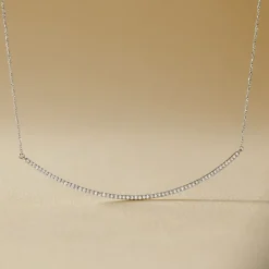 Histoire d'Or Collier Fanchette Or Blanc Diamant Online