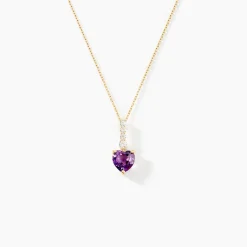 Histoire d'Or Collier Fany Or Jaune Améthyste Oxyde De Zirconium or jaune améthyste violet Discount