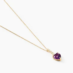 Histoire d'Or Collier Fany Or Jaune Améthyste Oxyde De Zirconium or jaune améthyste violet Discount