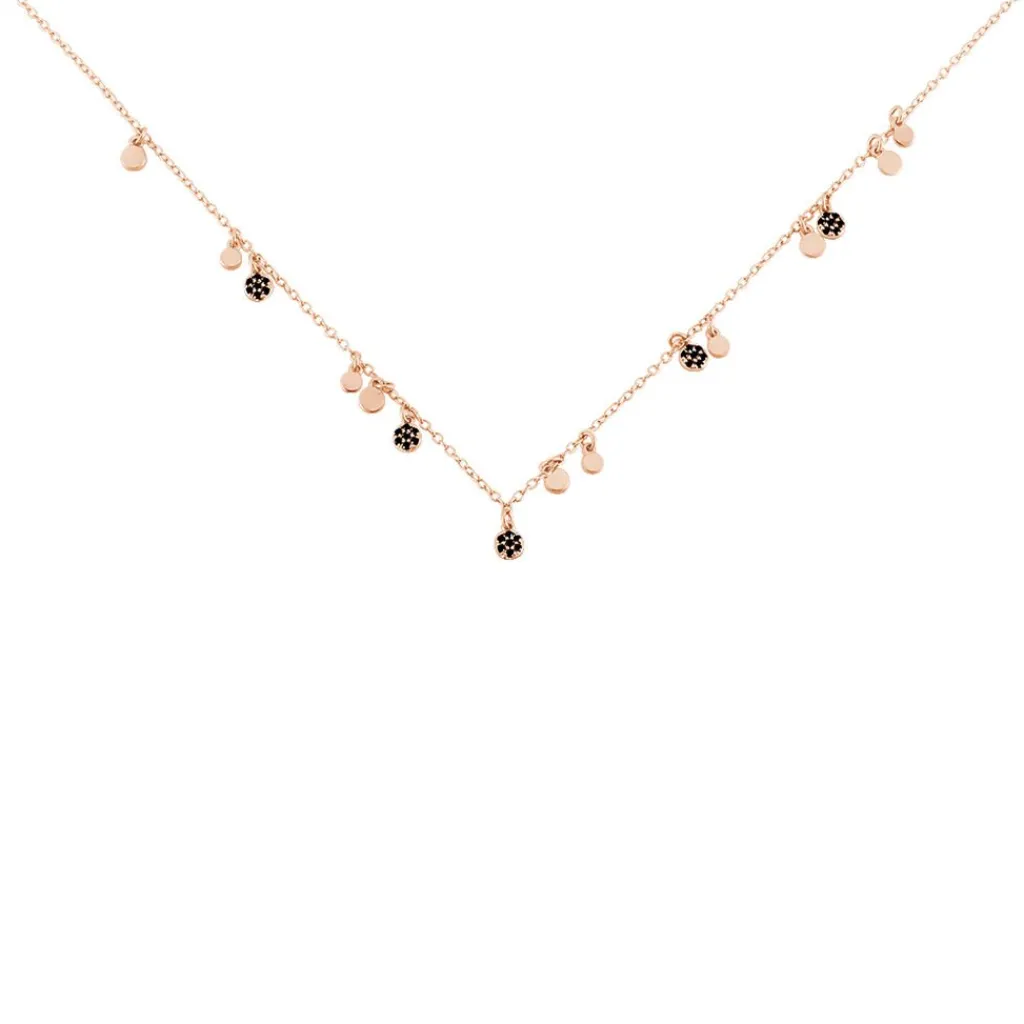 Histoire d'Or Collier Fares Argent Rose Spinelle Hot