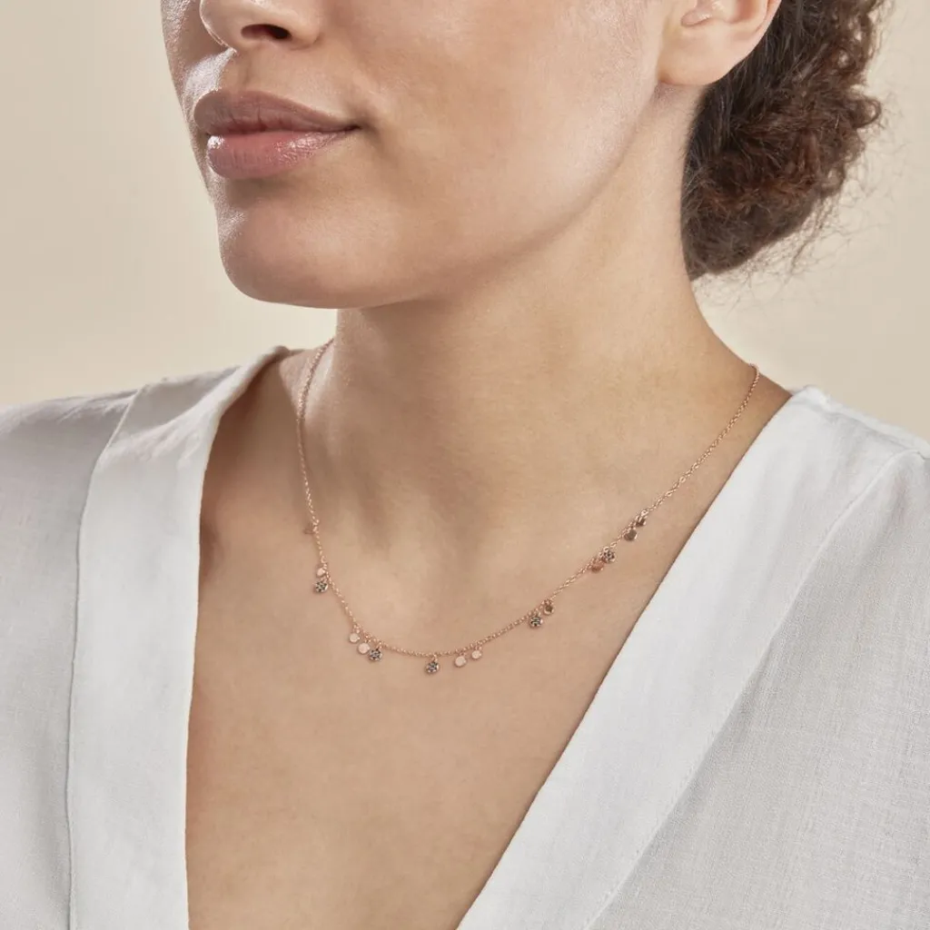 Histoire d'Or Collier Fares Argent Rose Spinelle Hot