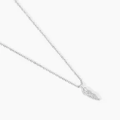 Histoire d'Or Collier Feath Argent Blanc Oxyde De Zirconium New