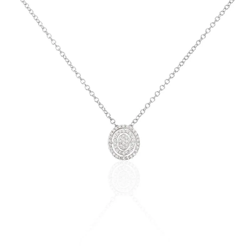 Histoire d'Or Collier Fidjy Argent Blanc Oxyde De Zirconium Sale