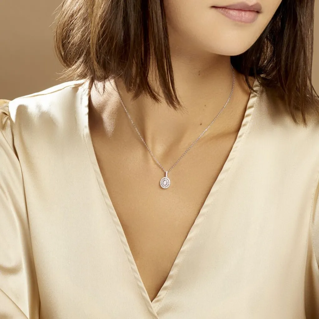 Histoire d'Or Collier Fidjy Argent Blanc Oxyde De Zirconium Sale