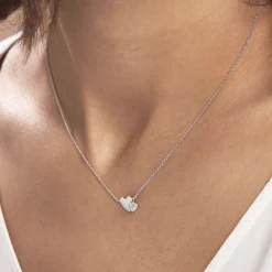 Histoire d'Or Collier Flamen Argent Blanc Oxyde De Zirconium New