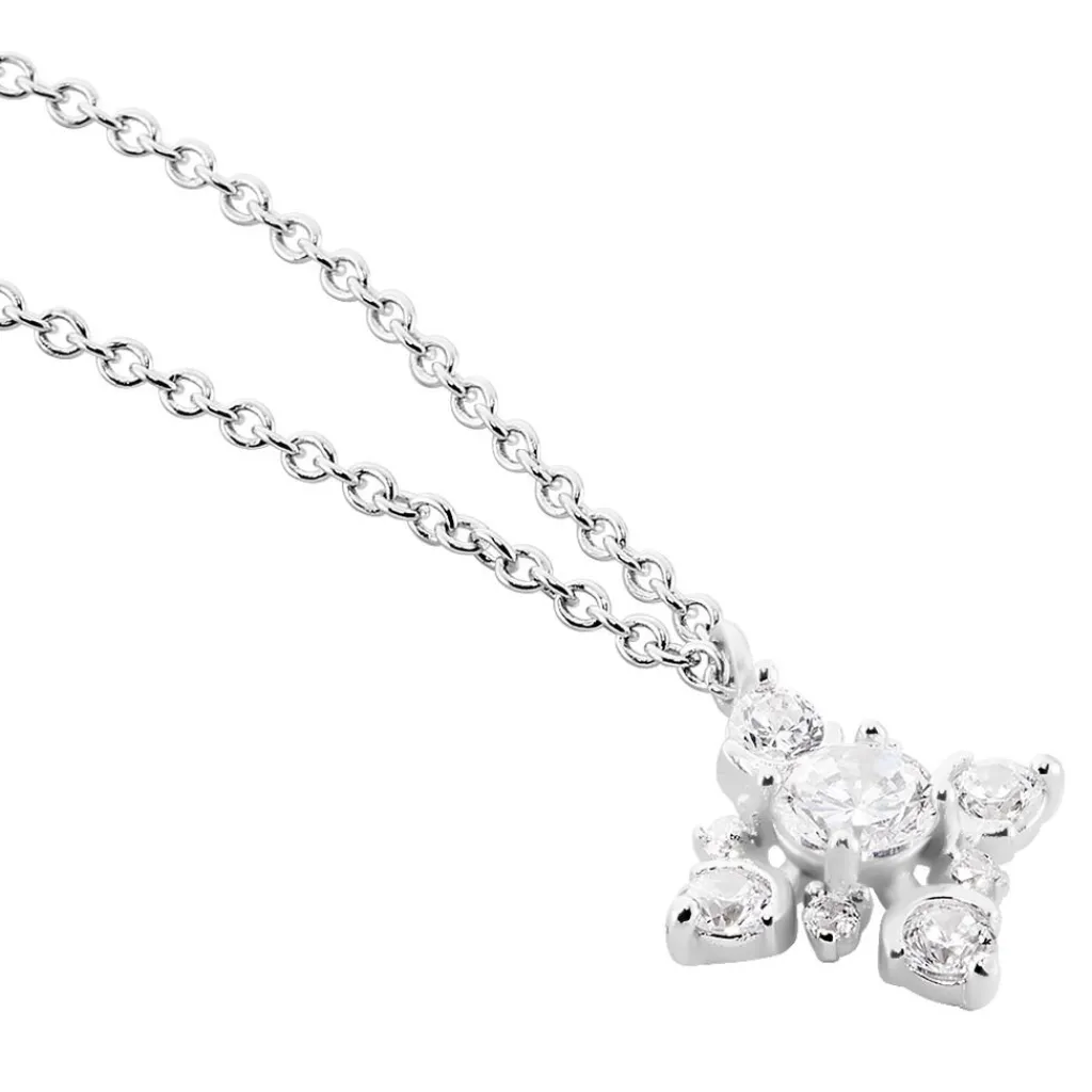 Histoire d'Or Collier Flocon Argent Blanc Oxyde De Zirconium