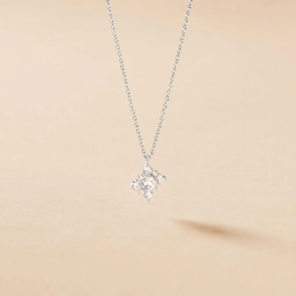 Histoire d'Or Collier Flocon Argent Blanc Oxyde De Zirconium