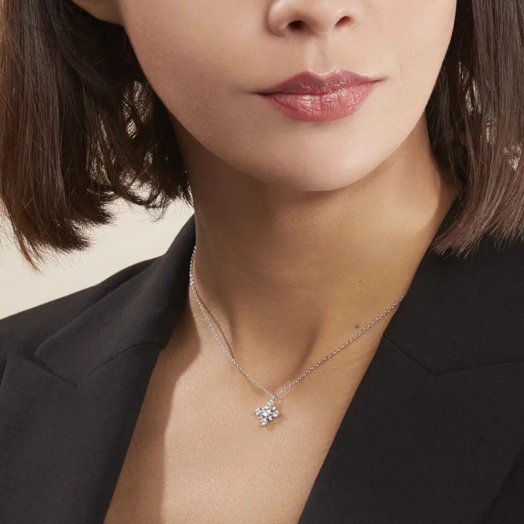 Histoire d'Or Collier Flocon Argent Blanc Oxyde De Zirconium