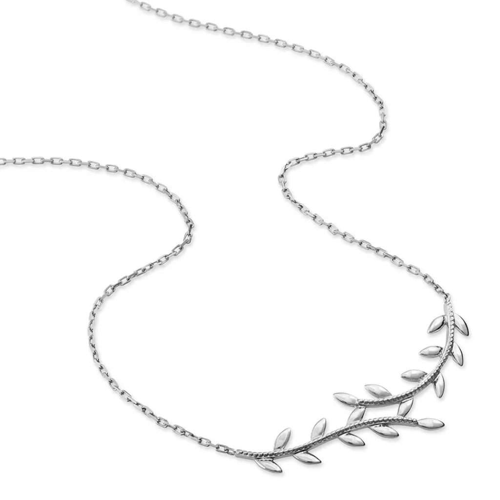 Histoire d'Or Collier Folia Argent Blanc Hot