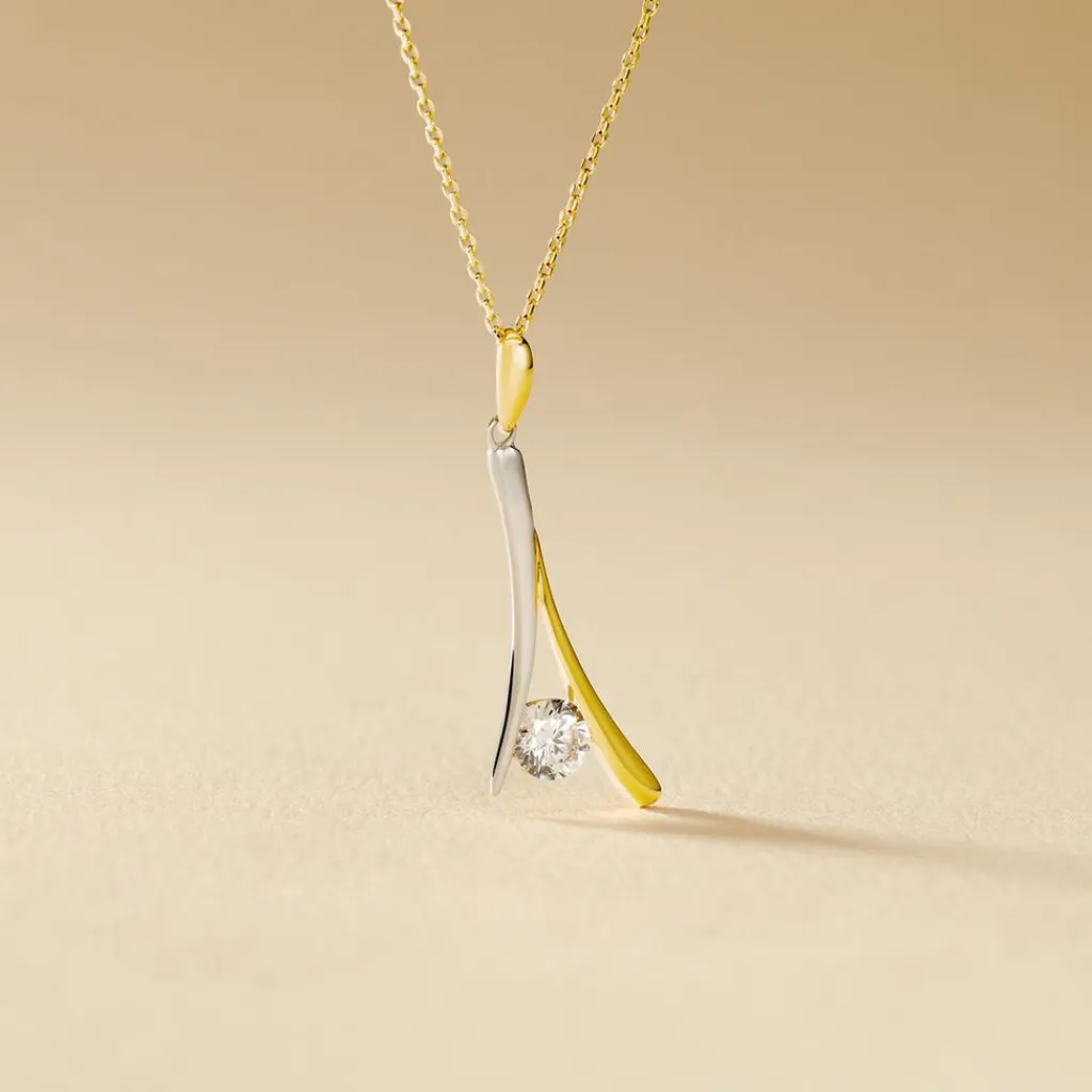 Histoire d'Or Collier Formev Or Bicolore Oxyde De Zirconium Sale