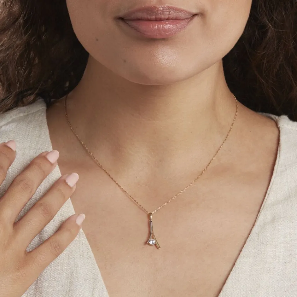 Histoire d'Or Collier Formev Or Bicolore Oxyde De Zirconium Sale