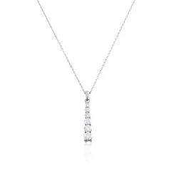 Histoire d'Or Collier Georas Or Blanc Oxyde Outlet