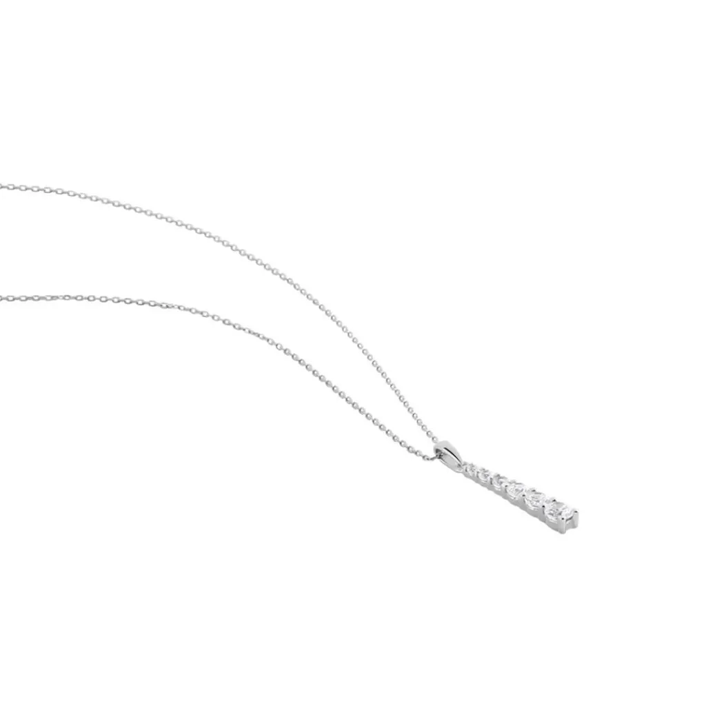 Histoire d'Or Collier Georas Or Blanc Oxyde Outlet