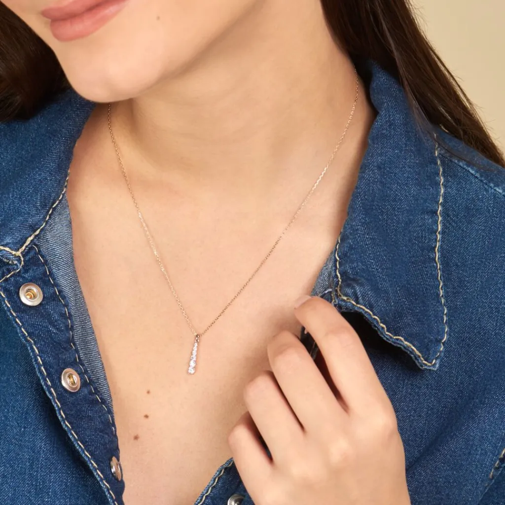 Histoire d'Or Collier Georas Or Jaune Oxyde De Zirconium Clearance