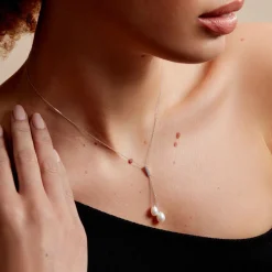 Histoire d'Or Collier Giacomo Or Blanc Perle De Culture Sale