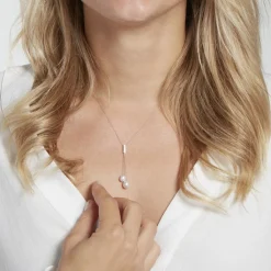 Histoire d'Or Collier Giacomo Or Blanc Perle De Culture Sale