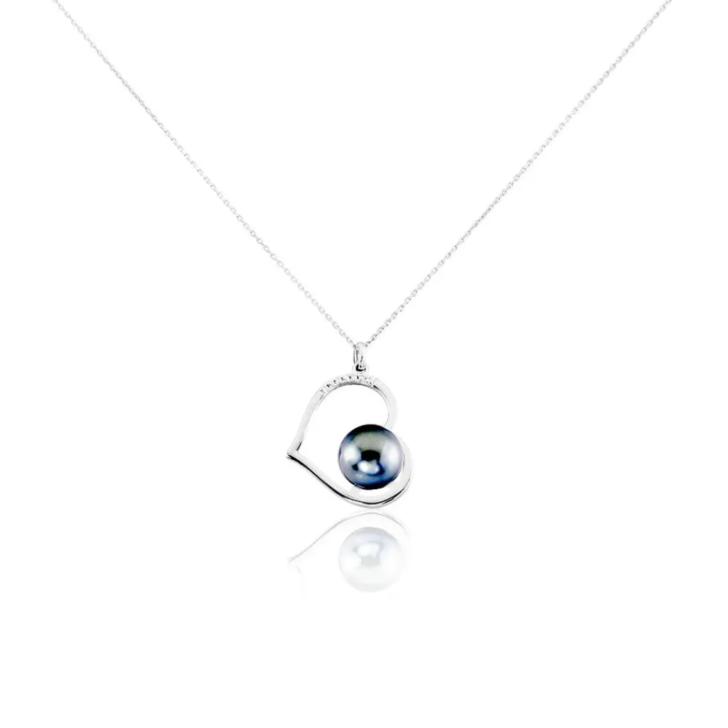 Histoire d'Or Collier Gian Or Blanc Perle De Tahiti Diamant Clearance