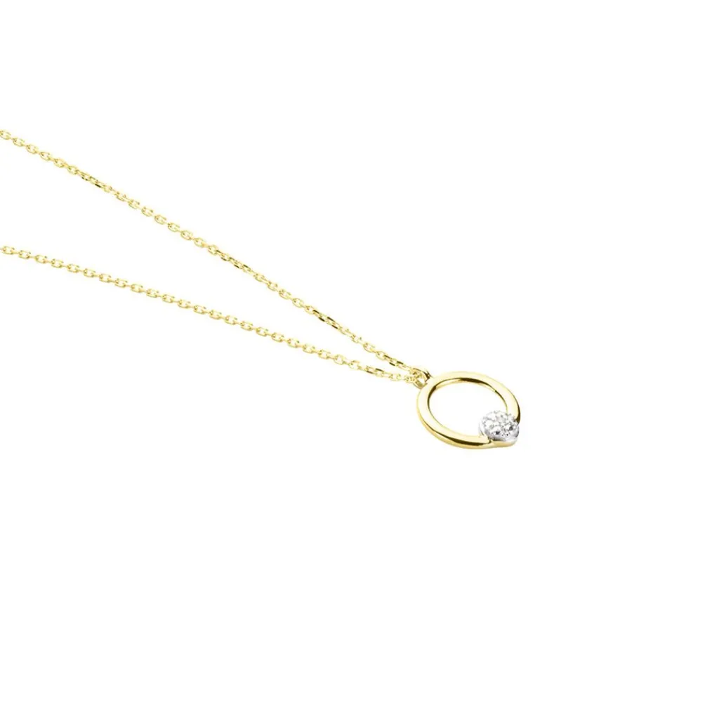 Histoire d'Or Collier Gisa Jaune Diamant Blanc