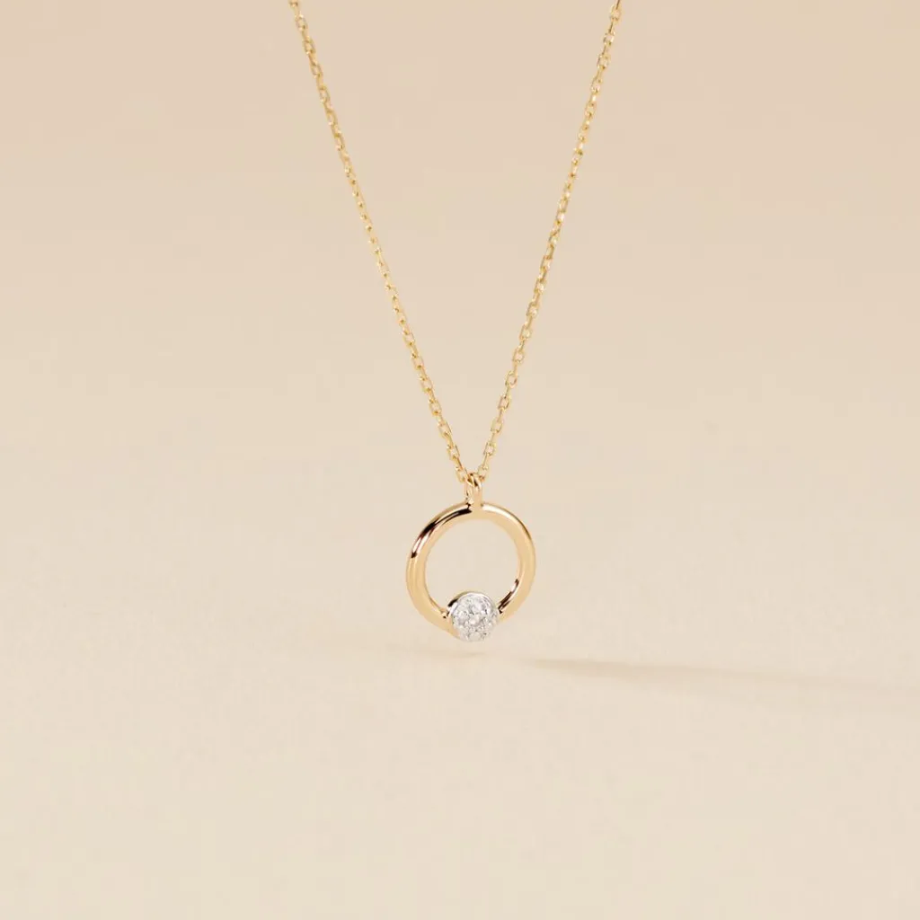 Histoire d'Or Collier Gisa Jaune Diamant Blanc