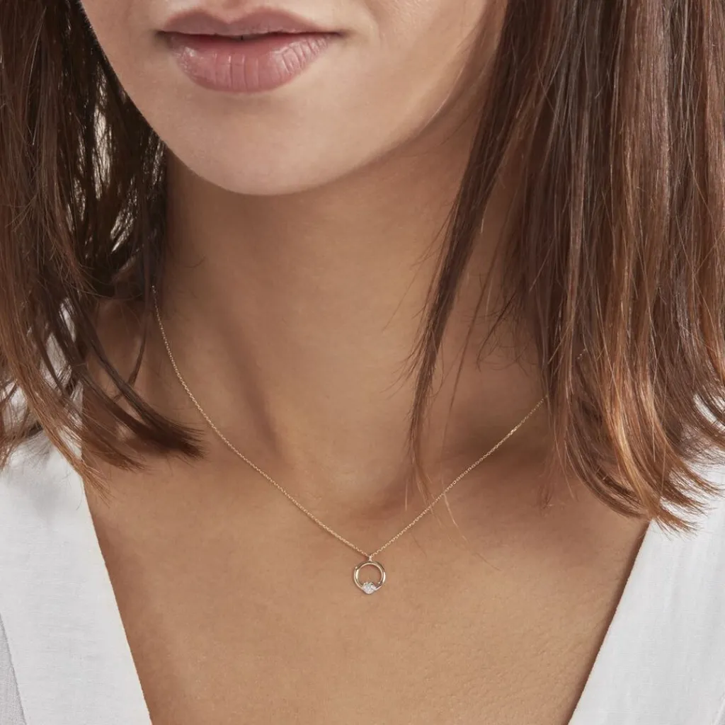 Histoire d'Or Collier Gisa Jaune Diamant Blanc